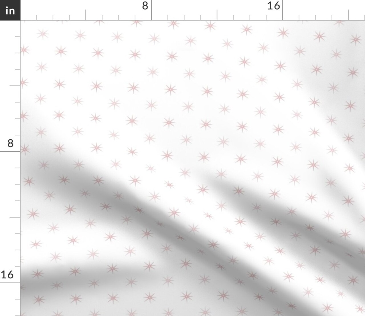 Pink White Small Scale Geometric Classic Star Retro Vintage Custom Printed Fabric by Spoonflower Various Fabrics by the Yard or Fat Quarter